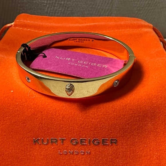 Kurt Geiger Jewelry - Kurt Geiger Gold-Tone Bangle Bracelet with Crystal Accents